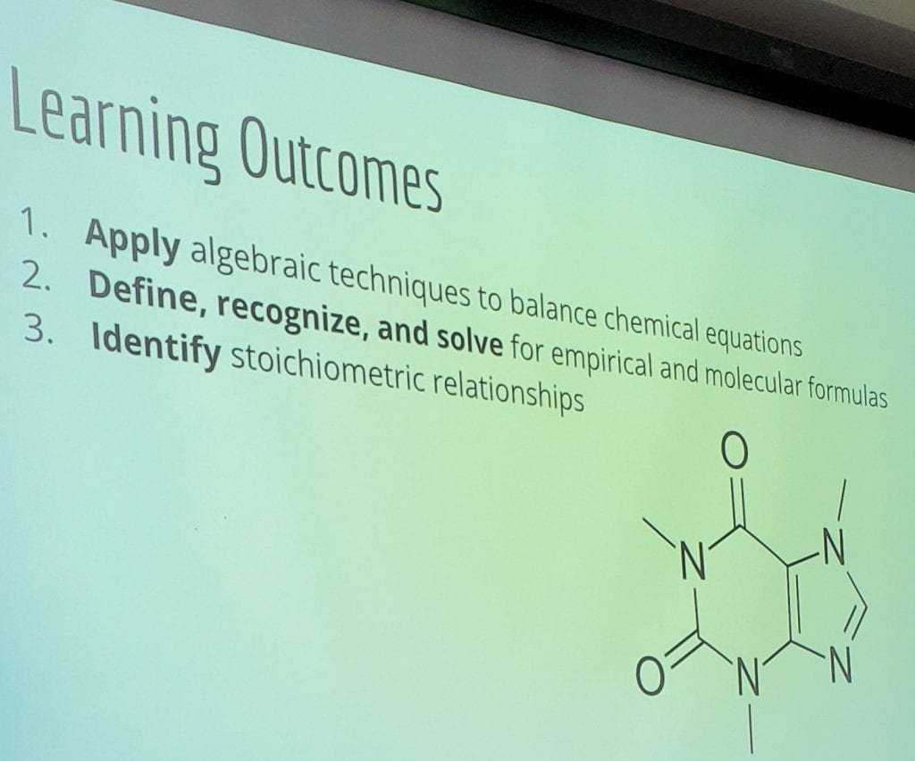 learning objectives slide